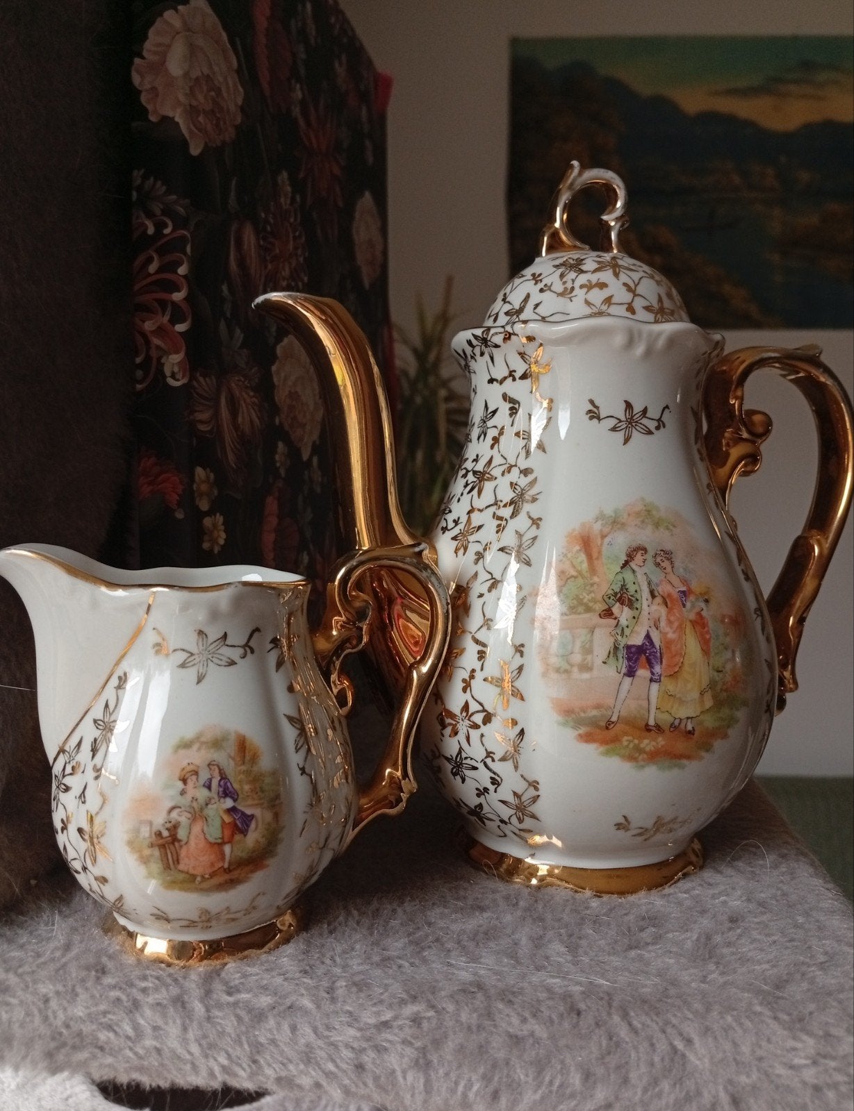 Slottenhof Bavaria koffiepot en melkkannetje., Ophalen of Verzenden