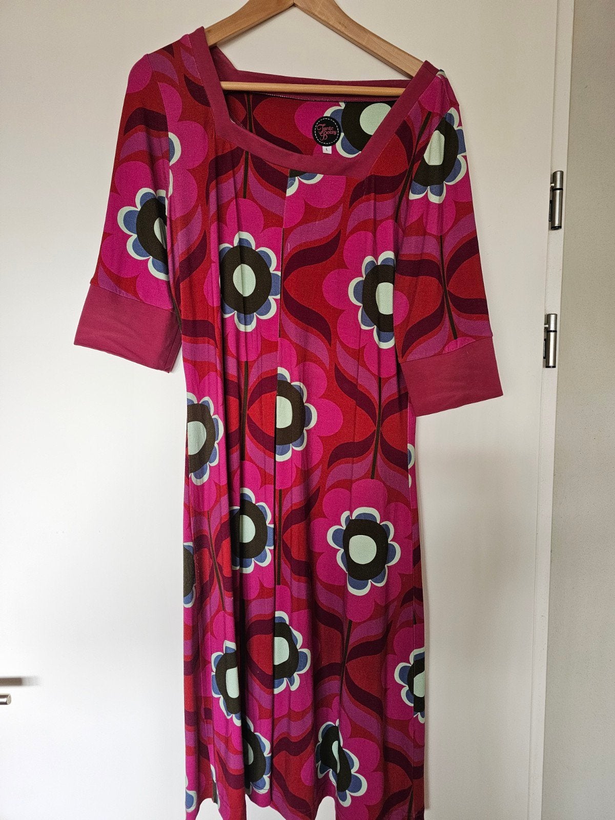 Tante Betsy jurk met bloemenprint, maat L, Kleding | Dames, Tante Betsy, Maat 42/44 (L), Ophalen of Verzenden, Knielengte
