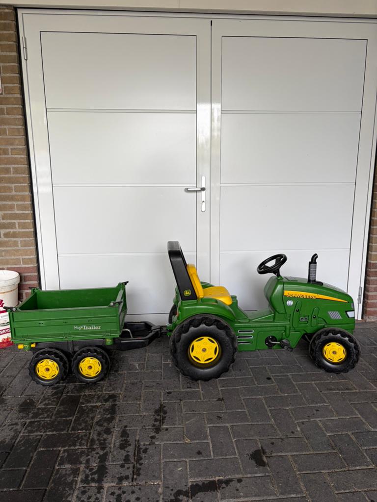 Rolly Toys John Deere traptractor met een aanhangwagen., Kinderen en Baby's, Speelgoed | Buiten | Voertuigen en Loopfietsen, Ophalen