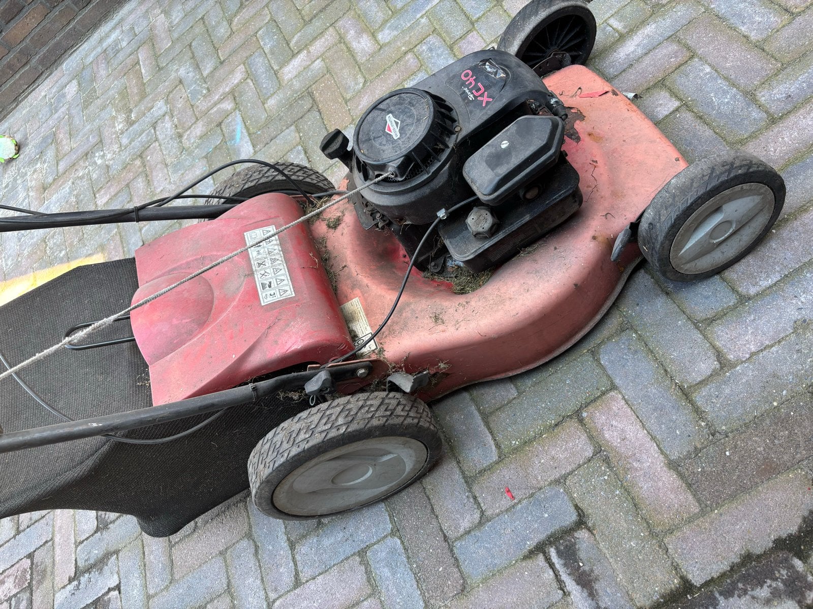 Husqvarna grasmaaier met Briggs & Stratton XC40 motor, Ophalen, Cirkelmaaier, Gebruikt, 40 t/m 49 cm