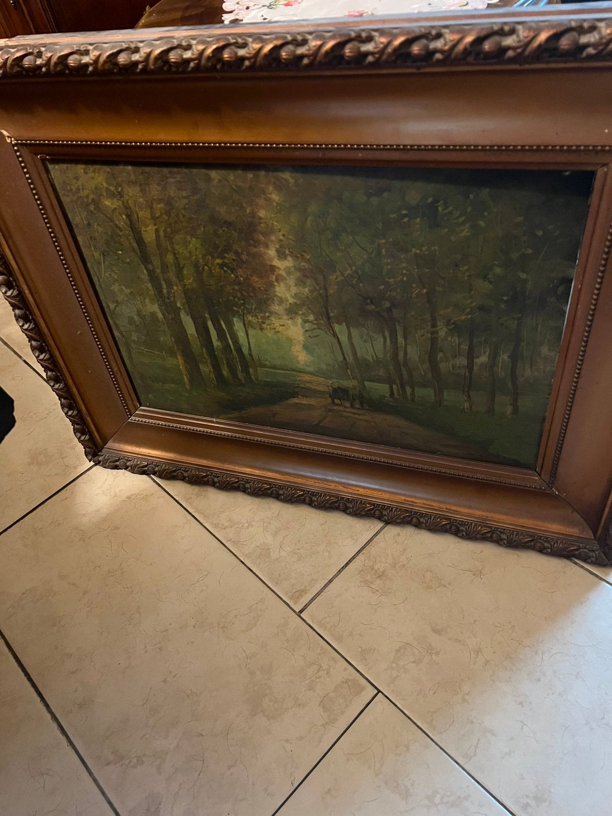 Zeer oud schilderij op paneel, Ophalen of Verzenden, Klassiek, Landschap