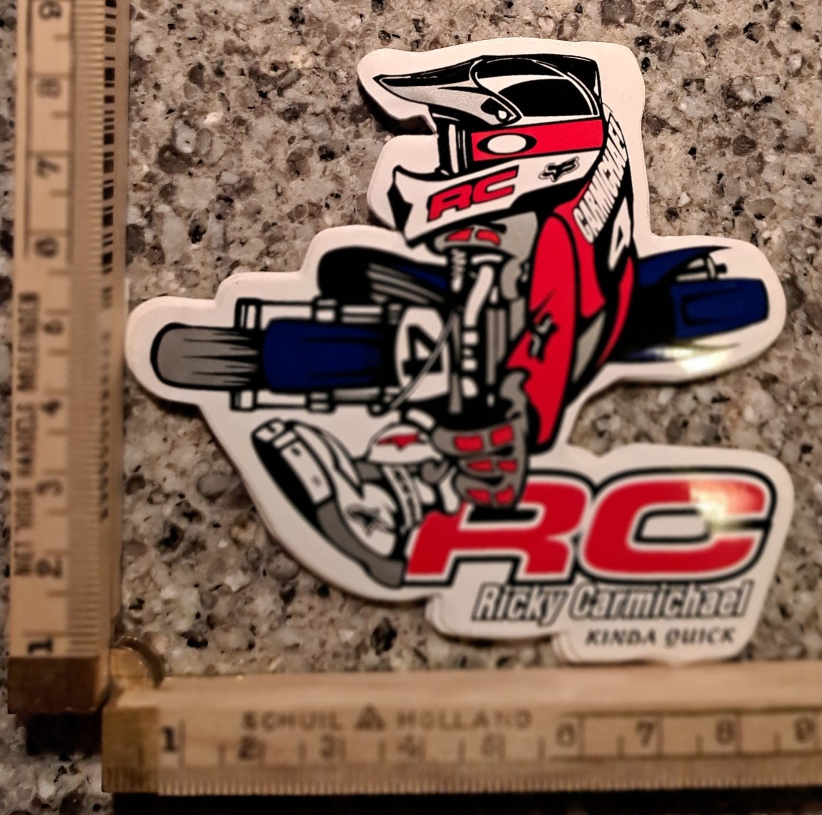 Sticker motorcross crossmotor Ricky Carmichael Kinda Quick, Ophalen of Verzenden, Zo goed als nieuw