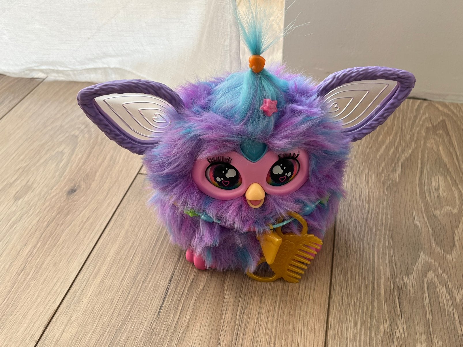 Furby paars/blauw/roze – Engelstalig, Overige merken, Overige karakters, Overige typen, Zo goed als nieuw