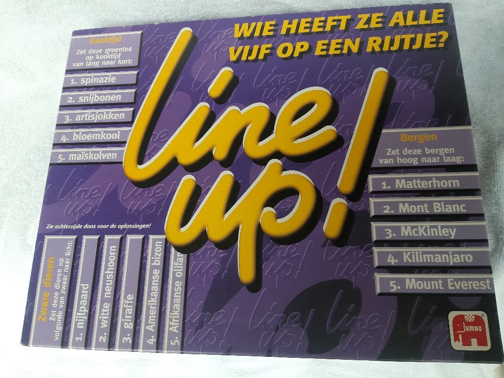 Wie heeft ze alle vijf op een rijtje - Line Up, van Jumbo, Ophalen, Jumbo, Zo goed als nieuw, Een of twee spelers