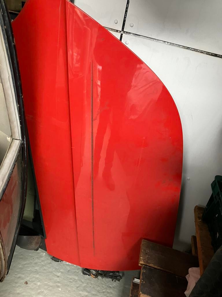 Complete linker deur deurplaat Rood voor Smart 450 cabrio, Auto-onderdelen, Ophalen, Voor, Smart, Deur