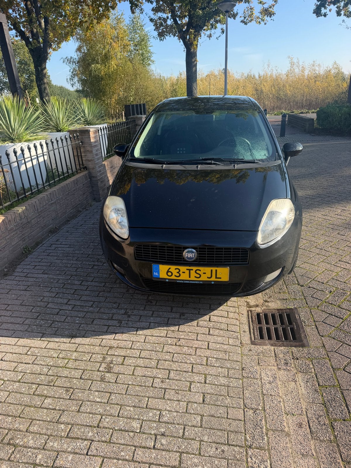 Fiat Punto 1.4 16V 3DR 2007 Zwart, Auto's, Voorwielaandrijving, 40 €/maand, Zwart, Origineel Nederlands