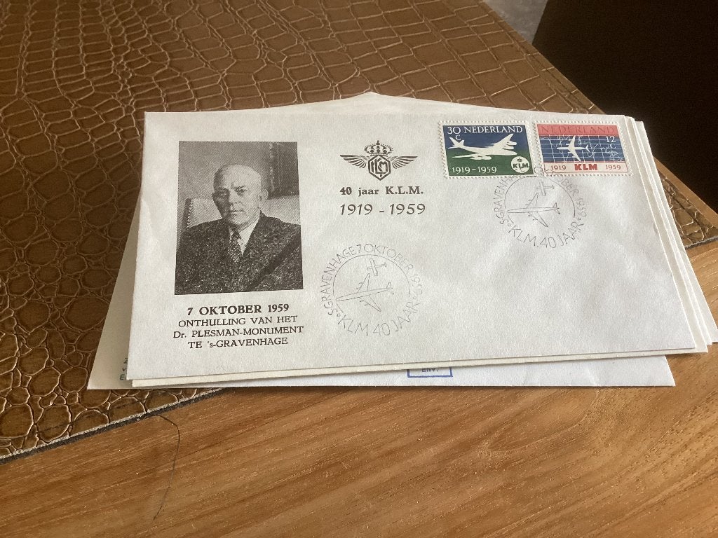 No4762 40 jaar KLM  Nederland jaargangen fdc 1963 tm 2022, Postzegels en Munten, Ophalen of Verzenden, Onbeschreven, Nederland