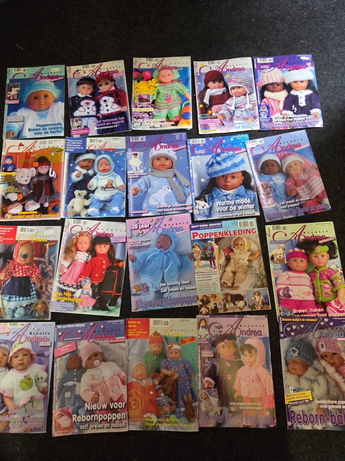 zolderopruiming--andrea poppenmode boekjes, Ophalen of Verzenden, Gebruikt, Haken, Patroon of Boek