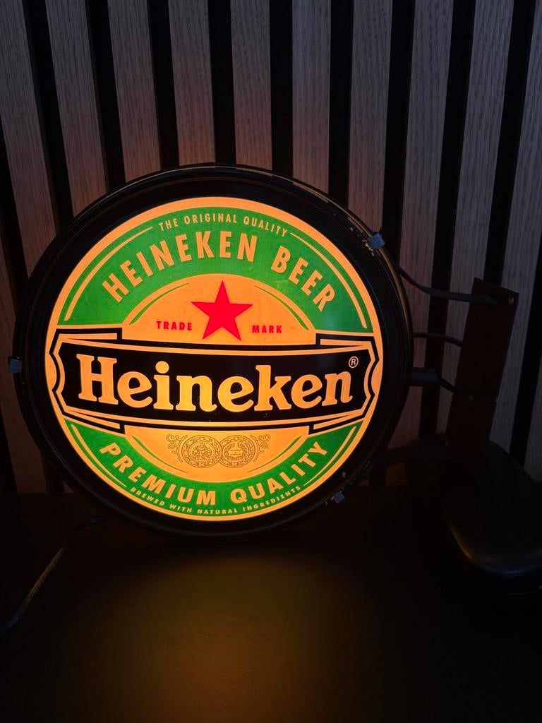 Originele Heineken lichtbak / lichtreclame, Verzenden, Zo goed als nieuw, Lichtbak of (neon) lamp