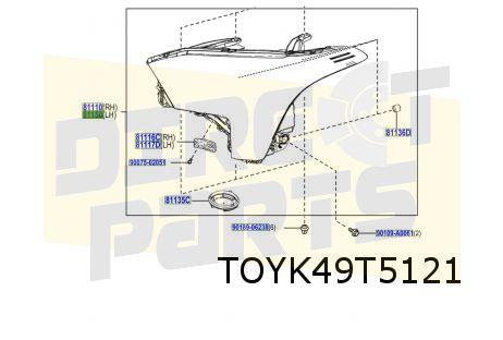Toyota Tundra (1/22-) (VXK) koplamp Links (full LED) Origine, -, Verzenden, -, Nieuw
