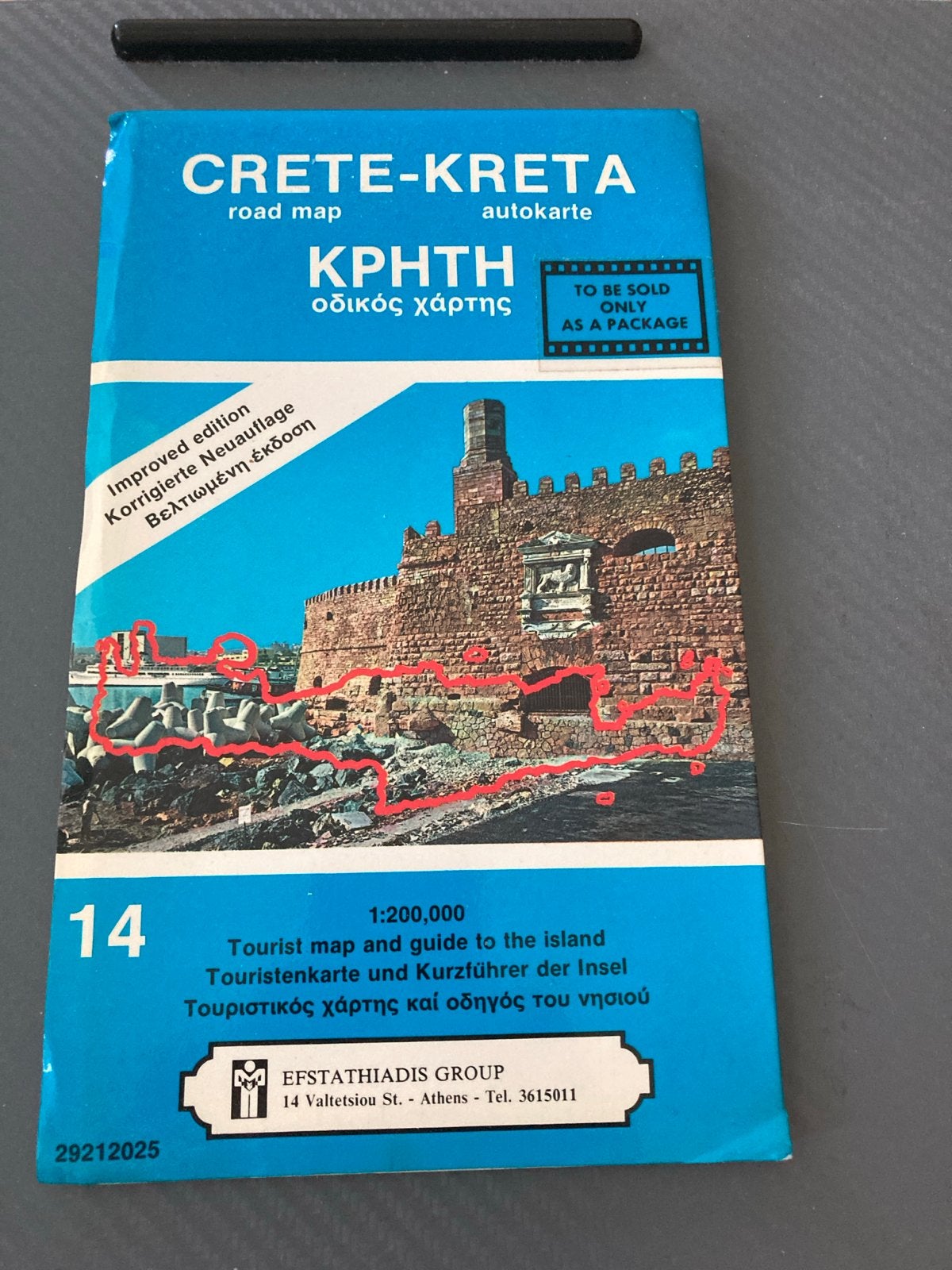 Kreta Wegenkaart en Reisgids - Efstathiadis Group, Boeken, Reisgidsen, Zo goed als nieuw, Reisgids of -boek, Europa, Overige merken