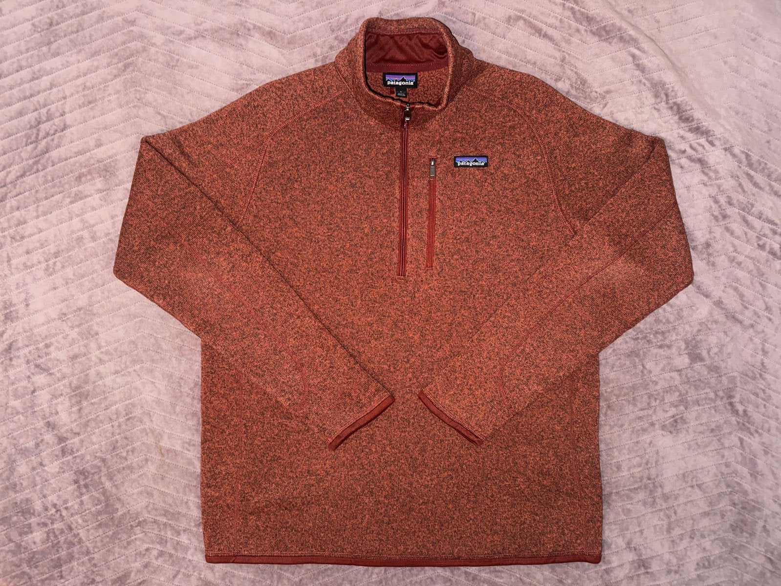 Patagonia Better Sweater 1/4 Zip Fleece Rust Orange, Ophalen of Verzenden, Zo goed als nieuw, Maat 52/54 (L), Oranje