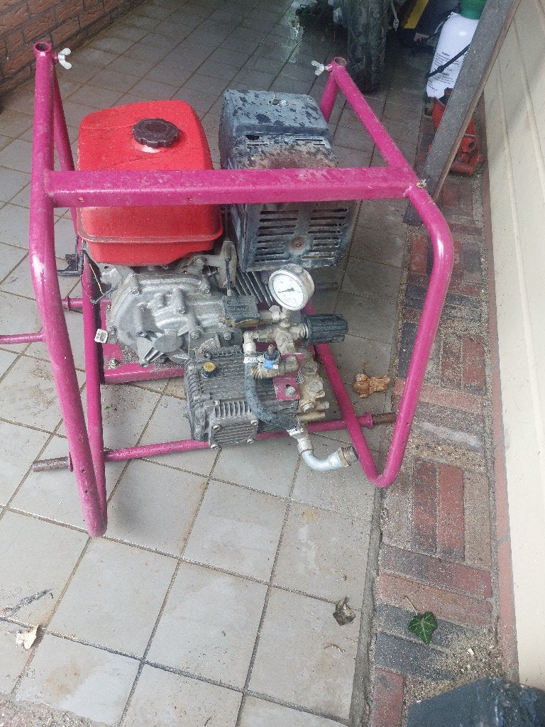 Hogedrukreiniger op benzine  4 takt honda /stoomclaener, Gebruikt, Ophalen of Verzenden, Met regelbare waterdruk, Benzine