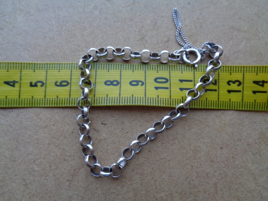 zilveren jasseron armband voor bedels [525], Verzenden, Zo goed als nieuw, Zilver, Zilver