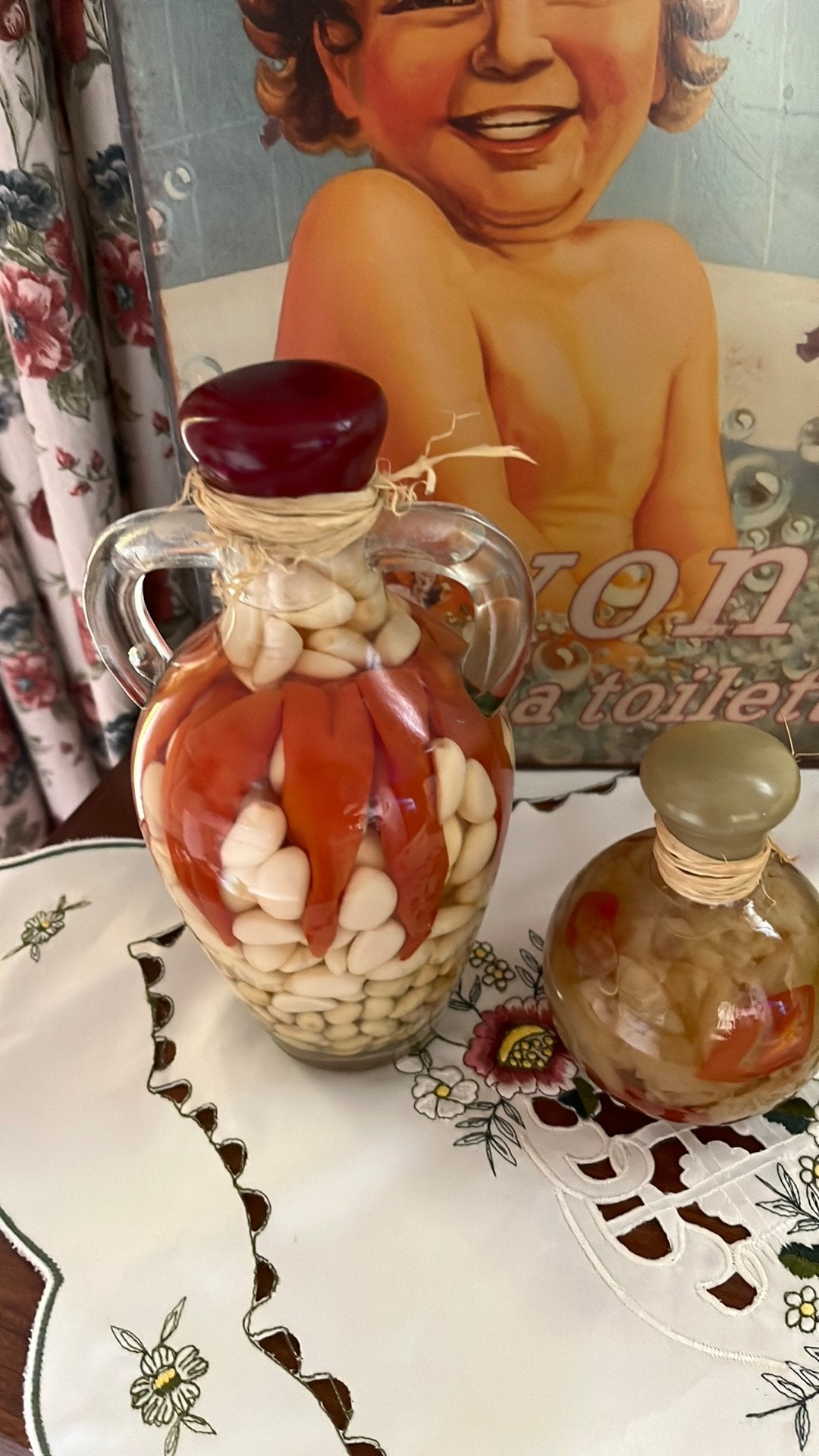 Twee decoratie potten glas, Ophalen of Verzenden