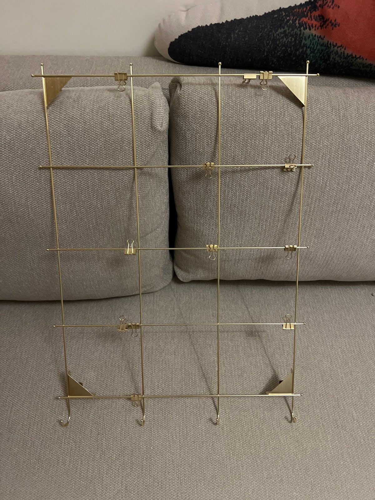 Gouden metalen wandrek met haken, Gebruikt, Minder dan 100 cm, Metaal, Ophalen
