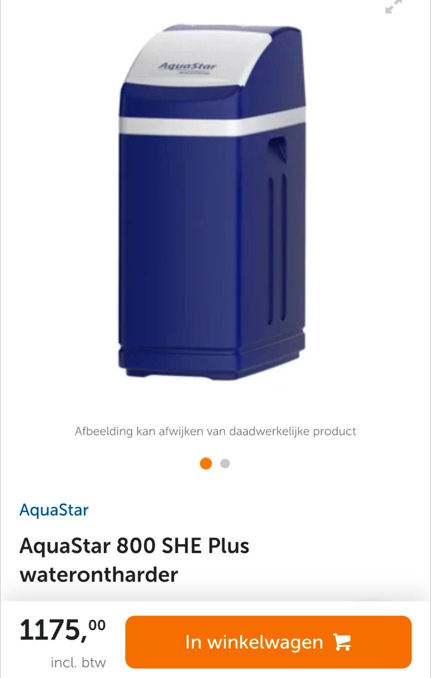 AquaStar 800 SHE Plus waterontharder, Ophalen, Nieuw