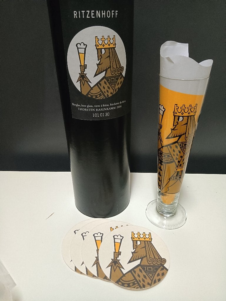 Ritzenhoff bierglas Thorsten Hasenkamm 2006, Ophalen of Verzenden, Zo goed als nieuw, Bierglas