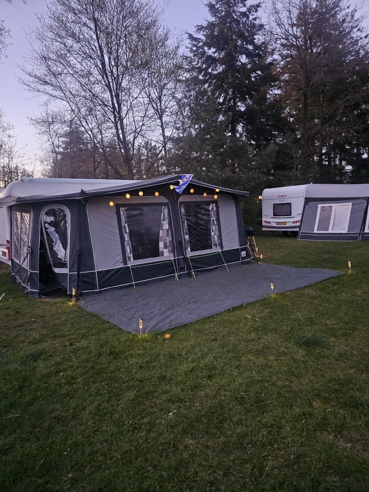 Dorema Luxor Air 280 voortent - Maat 14, Caravans en Kamperen, Voortenten en Luifels, Ophalen, Zo goed als nieuw, Ten Cate All Season 200g/m2
