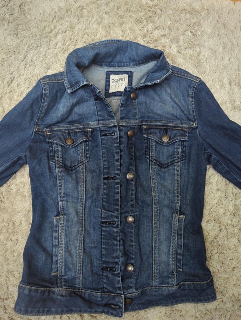 Esprit spijkerjasje maat S, Blauw, Ophalen of Verzenden, Maat 36 (S), Gedragen