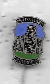 EMAILE PRACHTIGE EINDHOVEN PHILIPS TOREN KANTOOR ZELDZAAM, Verzamelen, Speldjes, Pins en Buttons, Ophalen of Verzenden, Gebruikt