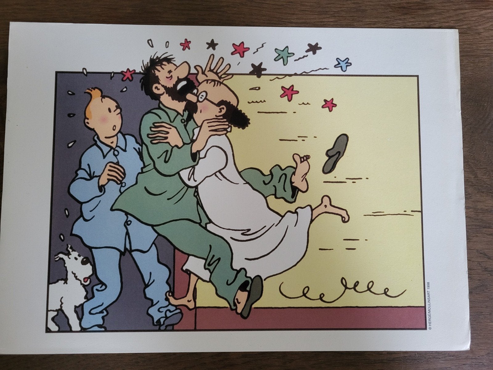 Kuifje Prent - Rencontre (ontmoeting), Ophalen of Verzenden, Kuifje, Zo goed als nieuw, Plaatje, Poster of Sticker