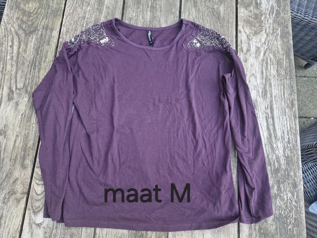 Longsleeve maat M / L paars, Maat 38/40 (M), Paars, Ophalen of Verzenden, Zo goed als nieuw