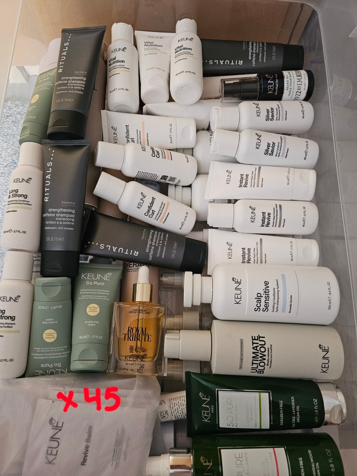 Grote partij Keune en Rituals haarverzorgingsproducten, Ophalen of Verzenden, Nieuw, Shampoo of Conditioner