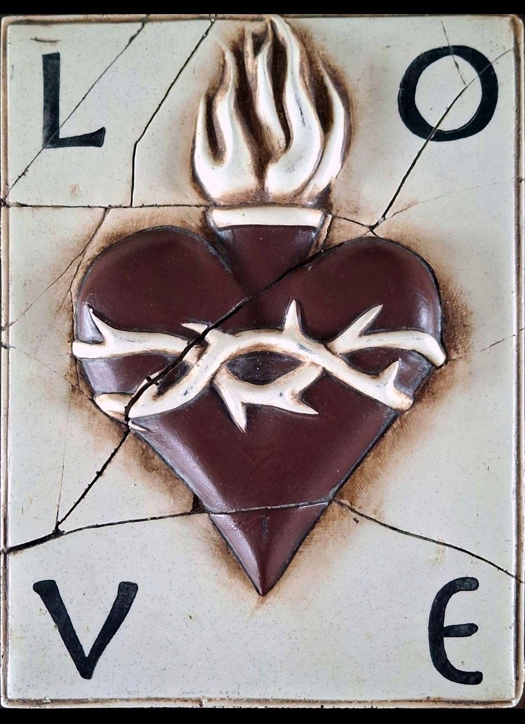 Sid Dickens T19 Love tegel - Uniek handgemaakt kunstwerk, Ophalen of Verzenden