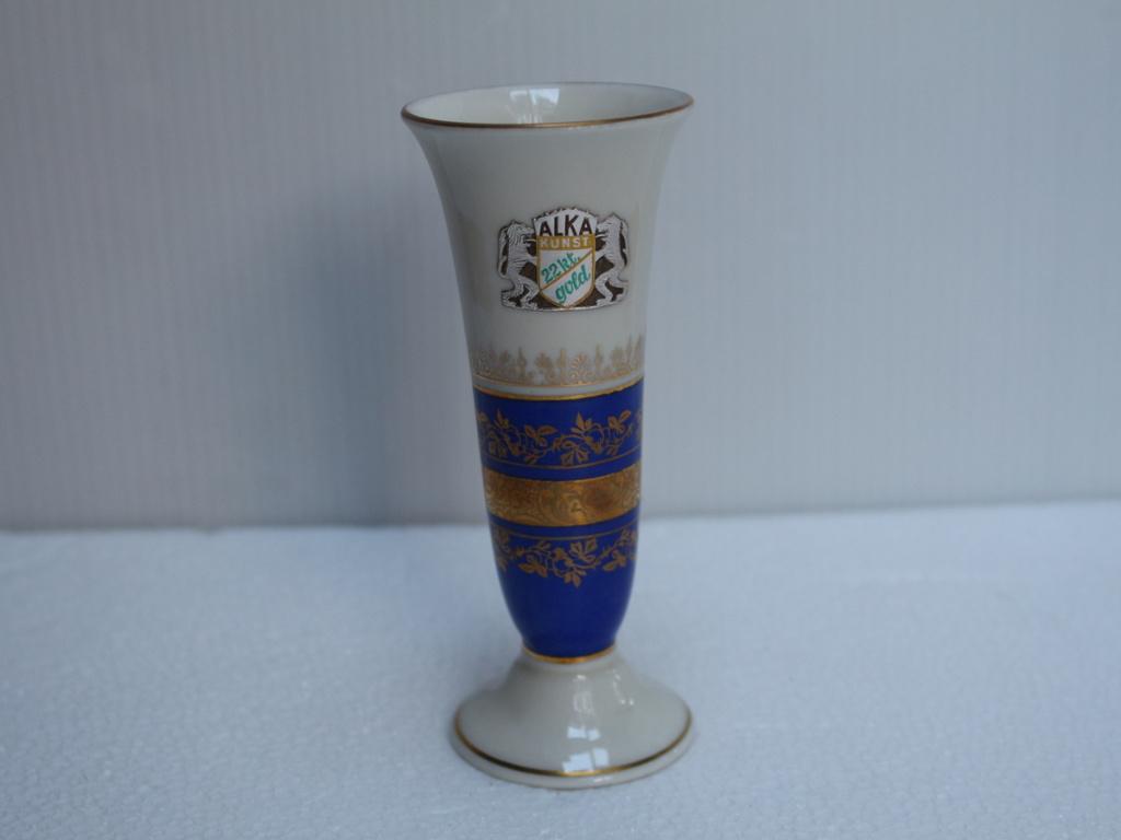 Vaasje ALKA Kunst Kronach 'Sylvia'met 22kt goud, Ophalen of Verzenden