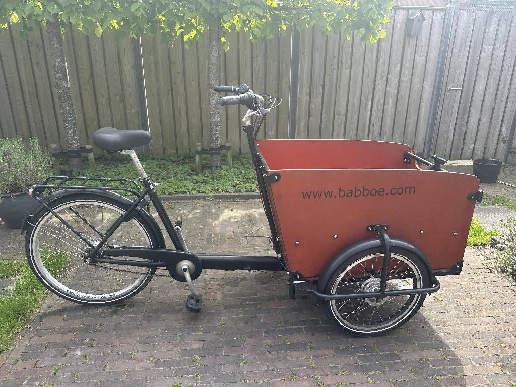 Babboe Big bakfiets met luxe DS cover hoes, Fietsen en Brommers, Fietsen | Bakfietsen, 4 kinderen of meer, Gebruikt, Trommelrem