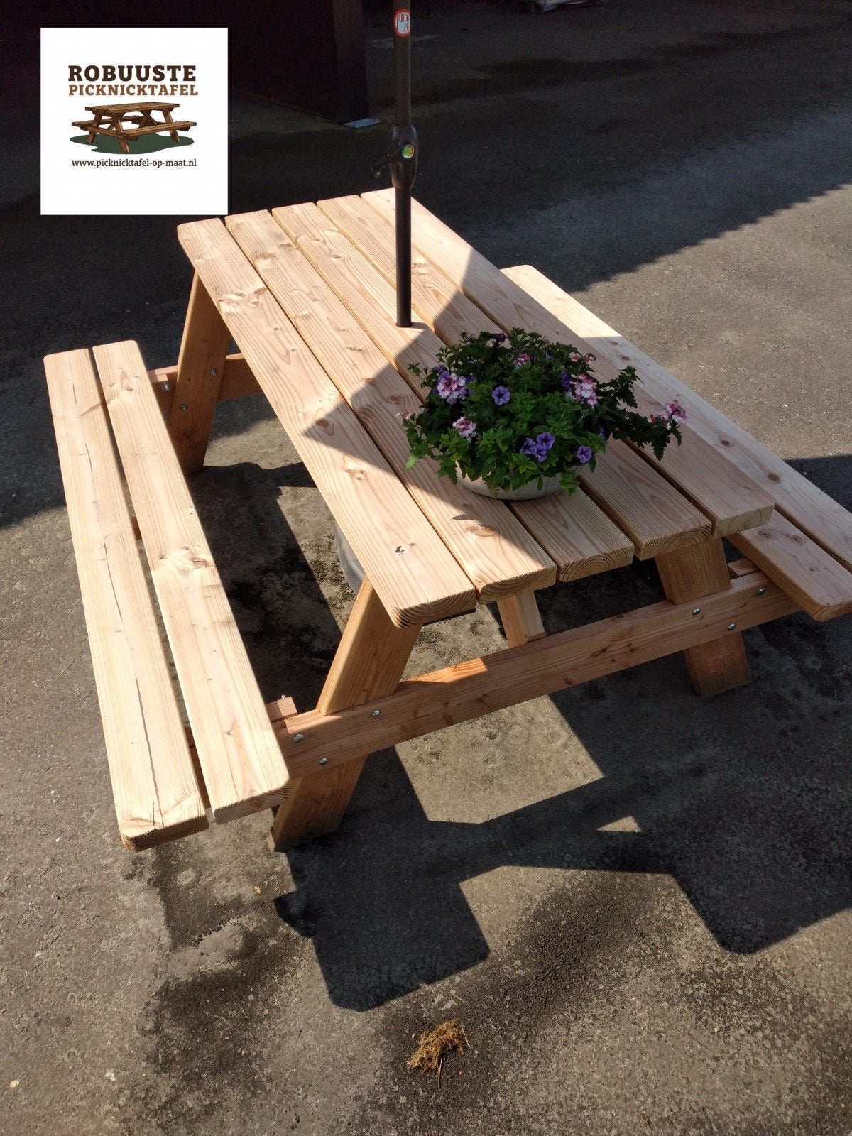 Robuuste Douglas Picknicktafel op Maat - Tot 5 Meter Lang, Kinderpicknicktafel, Nieuw, Ophalen of Verzenden, Rechthoekig