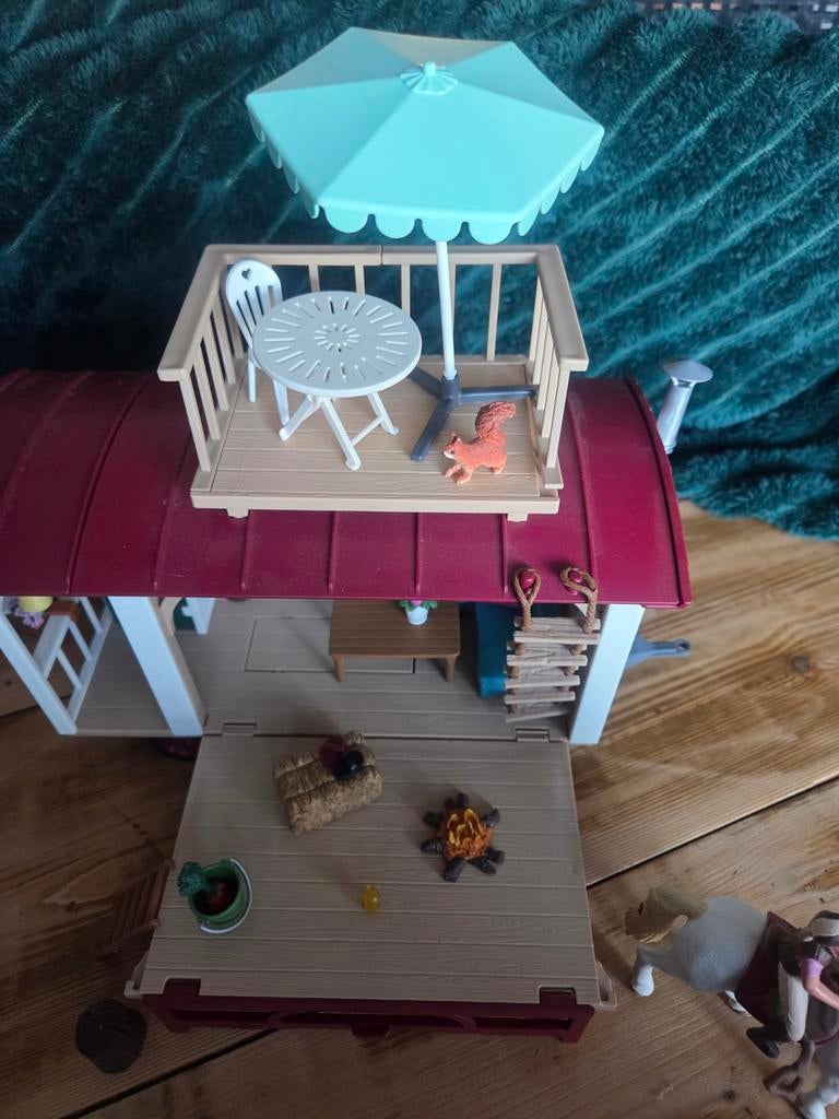 Schleich Caravan met paard en ruiter, Ophalen of Verzenden