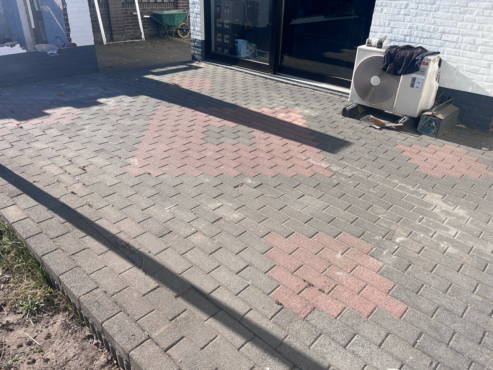 Betonnen klinkers - blauw en rood 40m2, Tuin en Terras, Ophalen, Gebruikt, Klinkers, 10 m² of meer
