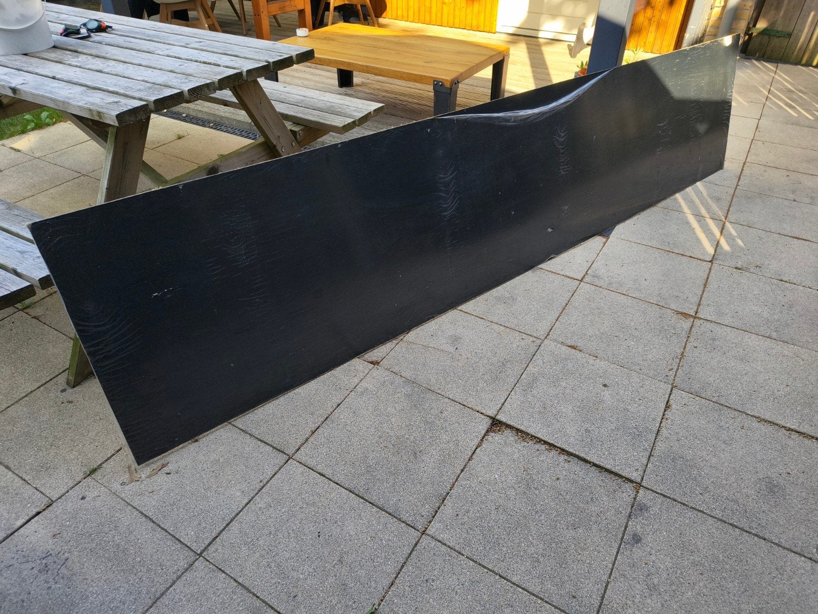 trespa/hpl 306×64 cm donker groen, Doe-het-zelf en Verbouw, Platen en Panelen, Ophalen, Zo goed als nieuw, HPL, 20 tot 50 mm