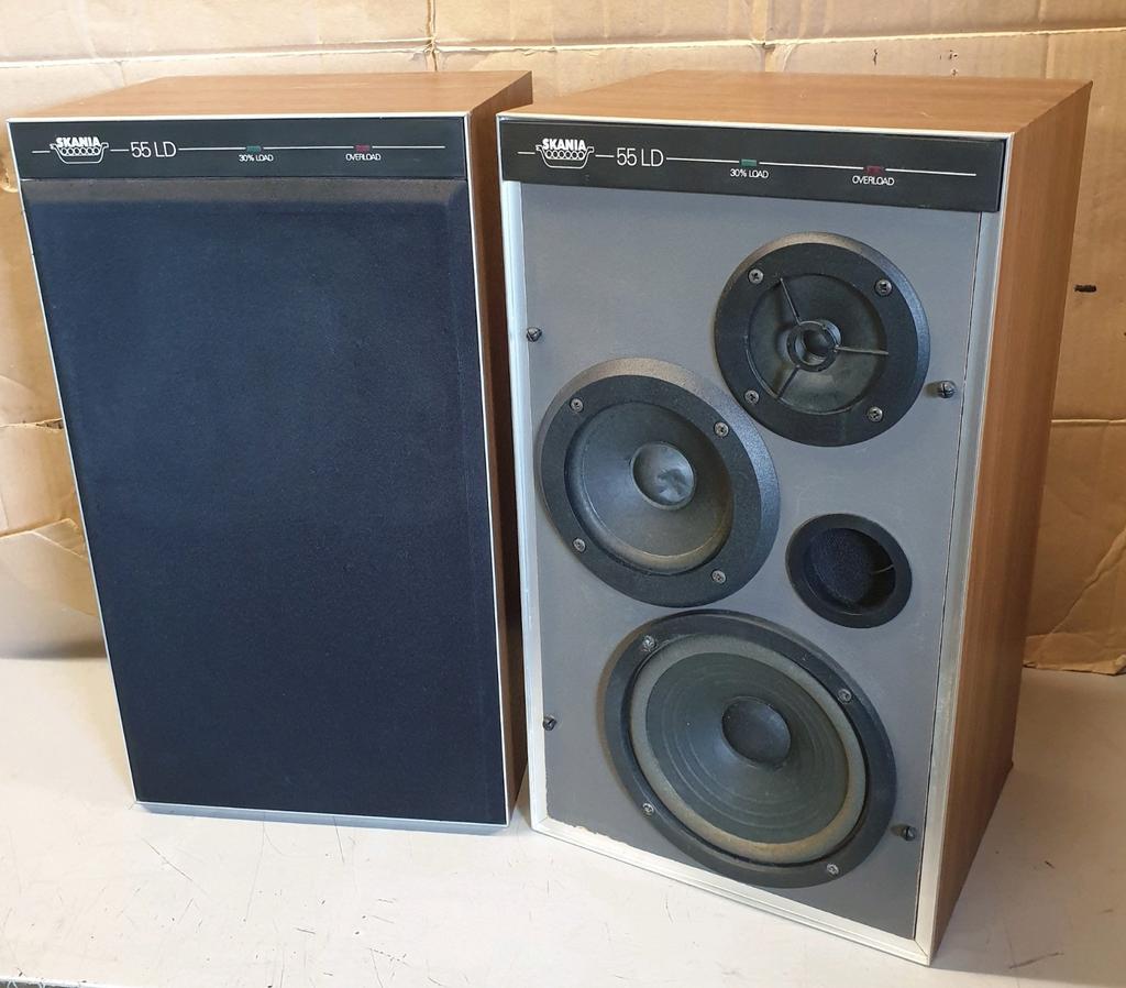 Skania luidsprekers 55LD vintage jaren '70-'80, Ophalen of Verzenden, 60 tot 120 watt, Front, Rear of Stereo speakers, Overige merken