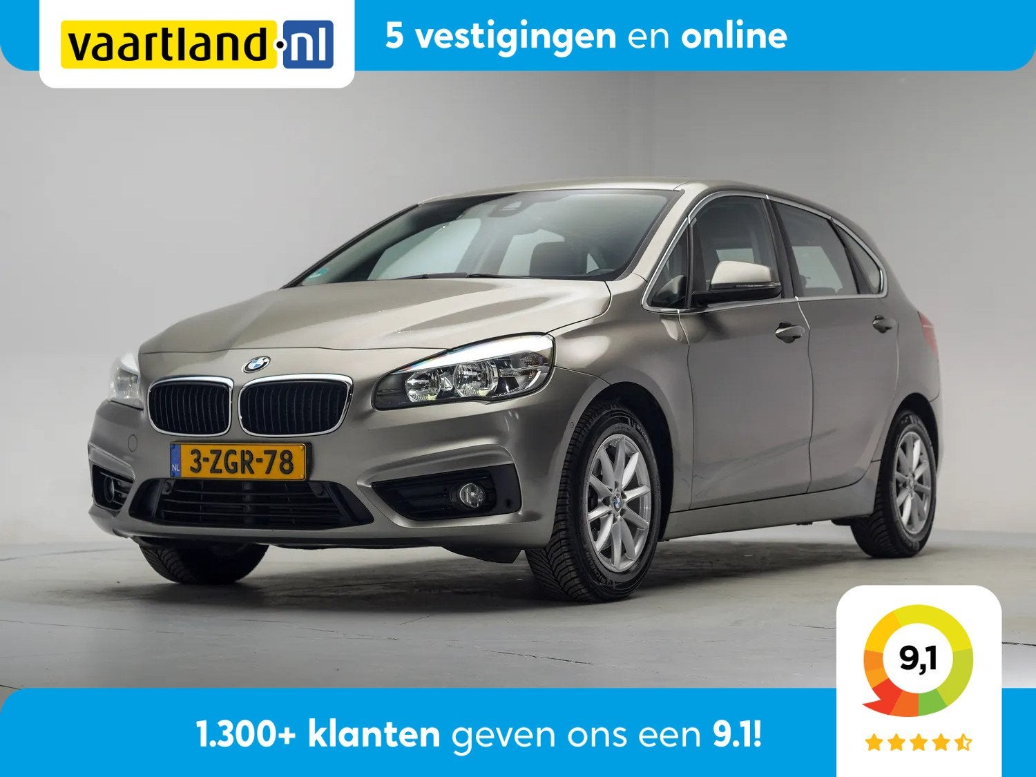 BMW 2 Serie Active Tourer 218i Executive [ Navi Trekhaak Cli, Auto's, 136 pk, Gebruikt, 1295 kg, Automatische klimaatregeling