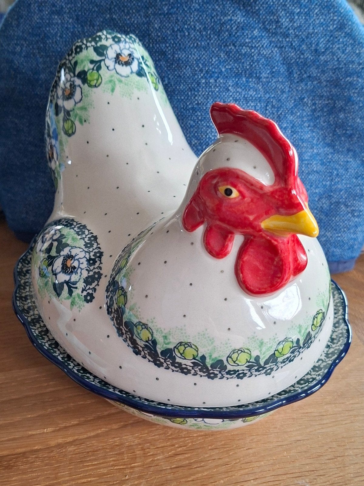Prachtige Bunzlau kip schaal, ., Keramiek, Ophalen of Verzenden, .