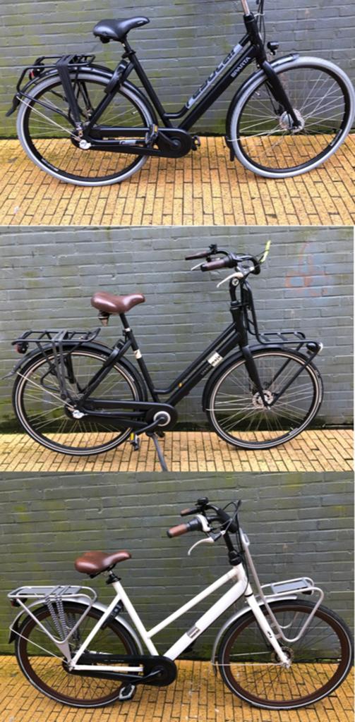 3x damesfiets: Sparta Regular + Cortina HPU + Sparta Mojo, Fietsen en Brommers, Ophalen, Sparta, 53 tot 56 cm, Versnellingen