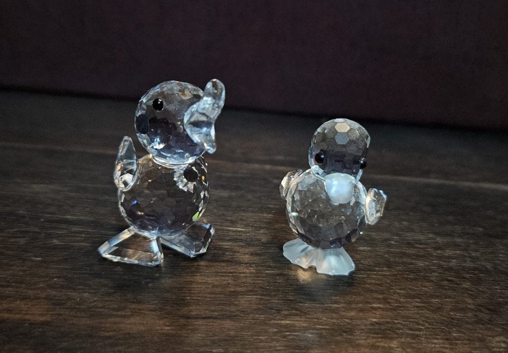 SCS Set eendenkuiken en kleine eend Swarovski, Ophalen of Verzenden, Zo goed als nieuw, Figuurtje