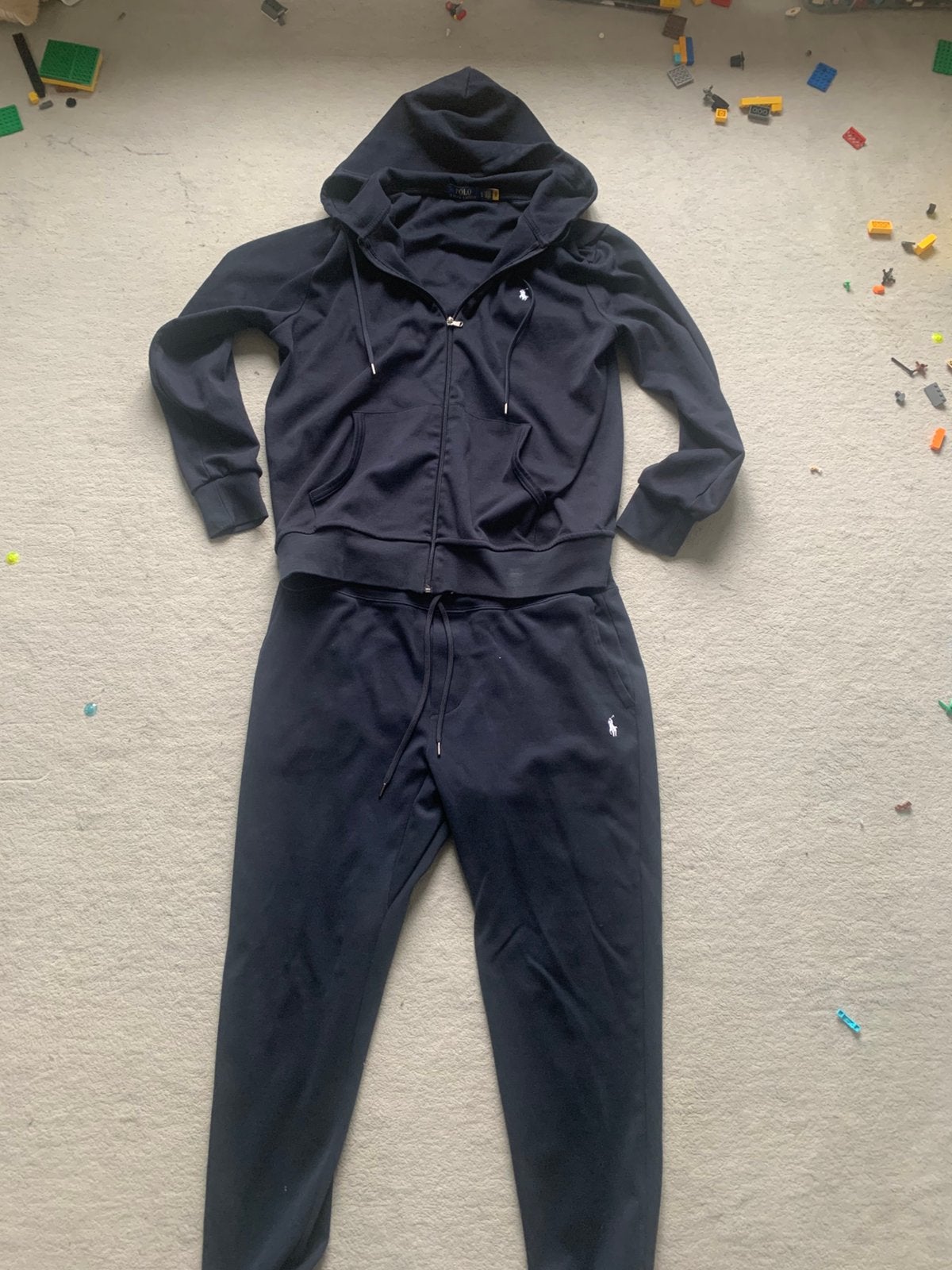 Polo Ralph Lauren pak donkerblauw maat L, Kleding | Heren, Ophalen of Verzenden, Zo goed als nieuw, Maat 52/54 (L)