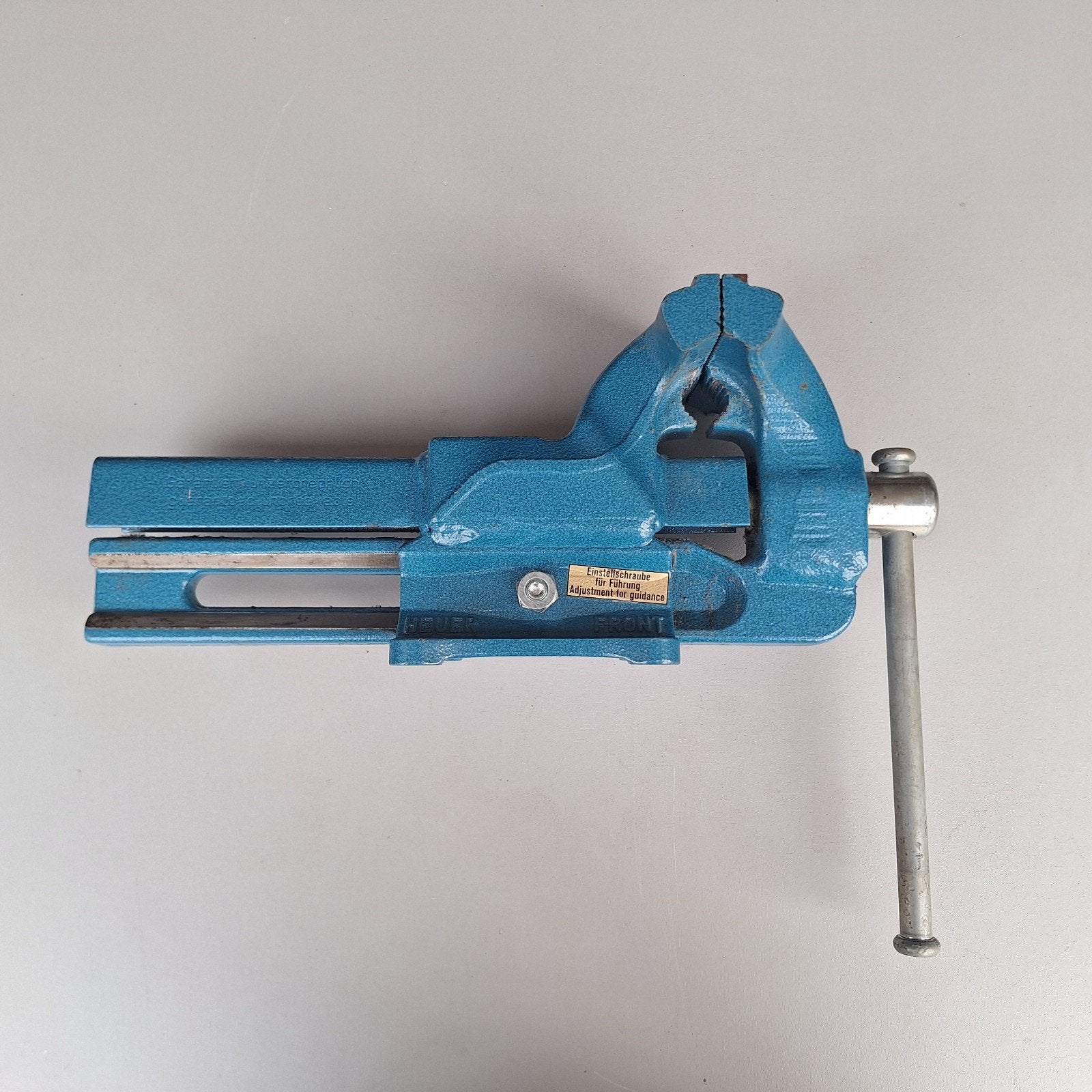 te koop Heuer bankschroef 120mm breed, Doe-het-zelf en Verbouw, Ophalen of Verzenden, Gebruikt, 70 tot 120 cm, Bankschroef