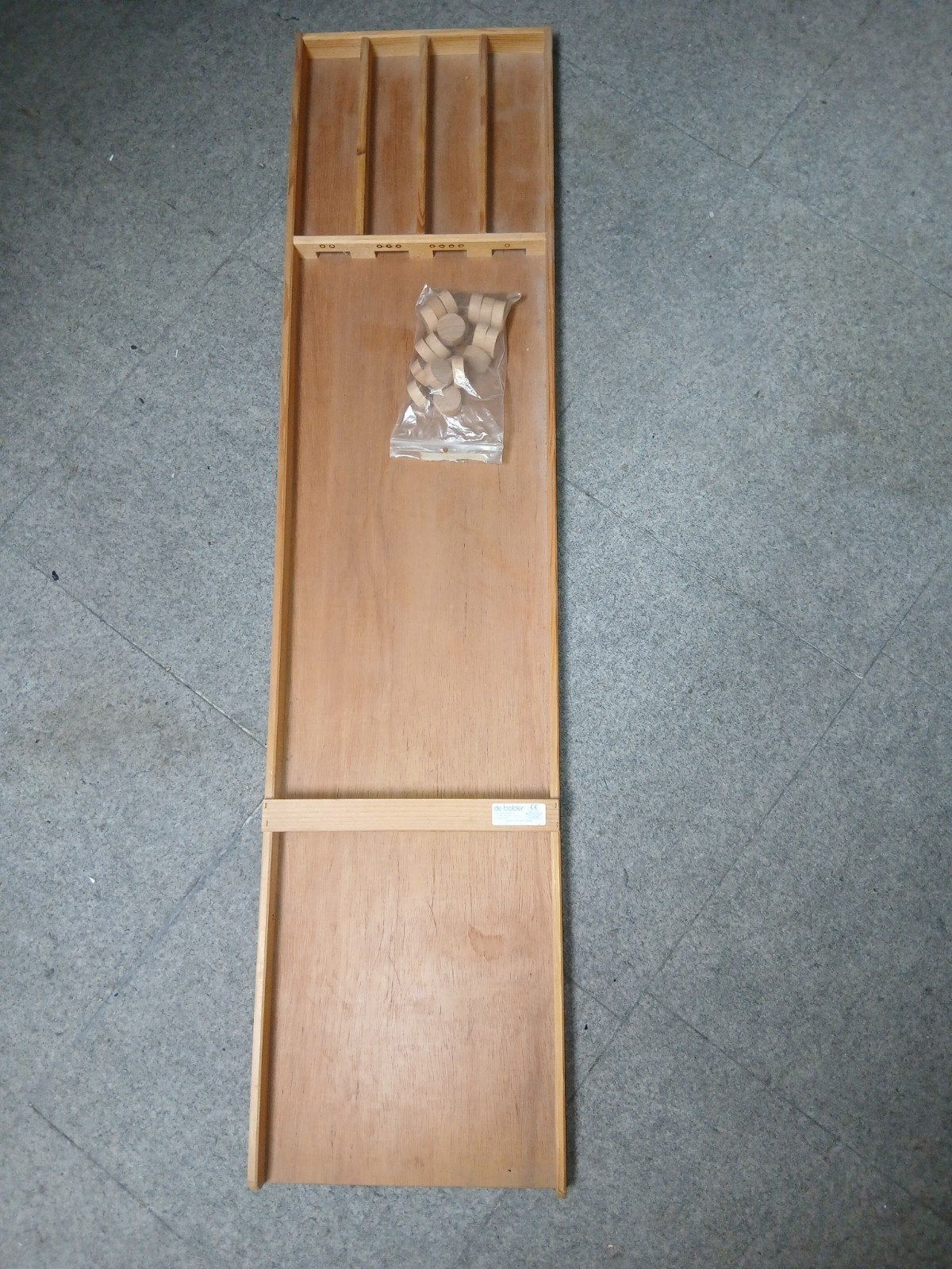 Kleine houten sjoelbak compleet met schijven, Ophalen, Gebruikt, Overige typen