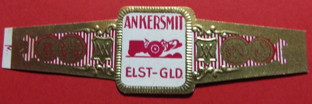 Sigarenbandje reclamebandje Ankersmit Elst, Verzenden, Gebruikt, Sigarenbandjes