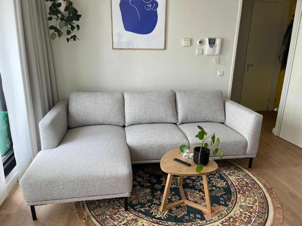 Hoekbank Andelst Woonexpress, Huis en Inrichting, Ophalen, Hoekbank, Driepersoons, Zo goed als nieuw