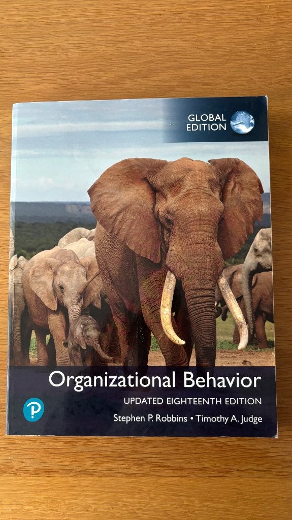 Organizational Behavior 18th edition Pearson, Boeken, Pearson, Zo goed als nieuw, Beta, HBO