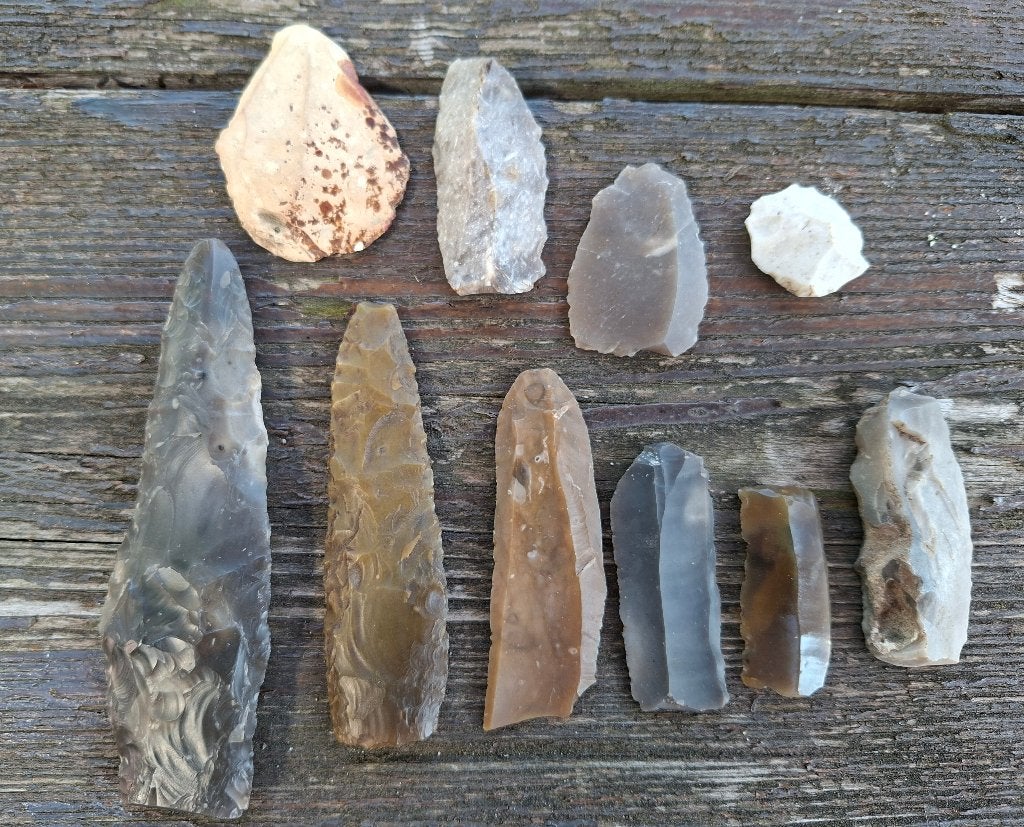 Lot vuurstenen artefacten NEOLITHICUM, Verzenden, Overige typen