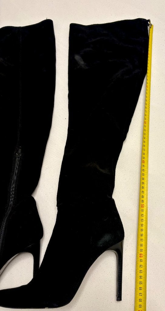 Zara Zwarte Suède Hoge Laarzen - Maat 41, Hoge laarzen, Verzenden, Gedragen, Zara