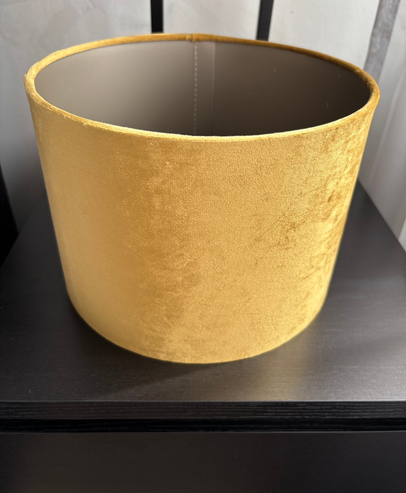 2 velours gouden lampenkappen van Karwei., Verzenden, Zo goed als nieuw