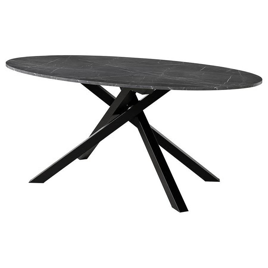Ikea Mariedamm Ovale eettafel 180x100 cm - Modern design, Overige materialen, Gebruikt, 150 tot 200 cm, Vier personen